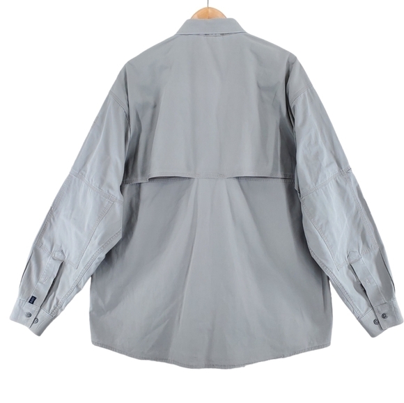 5.11 Tactical Canvas Shirt Men XL Beige Khaki Cargo Conceal Pocket Button Up NRA - Picture 13 of 13